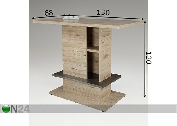 Барный стол Mathilda 68x130 cm размеры