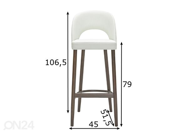 Барный стул Alora размеры