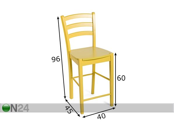 Барный стул Loreta h60 cm размеры