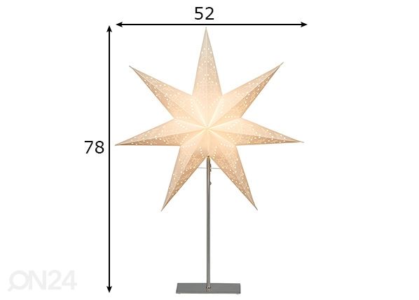 Белая звезда Sensy на ножке 78 см размеры