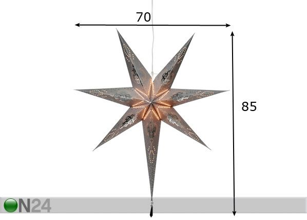 Бумажная звезда Skimra размеры