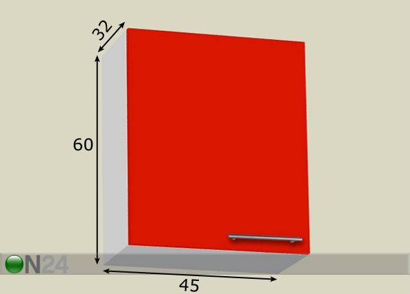 Верхний кухонный шкаф 45 cm размеры