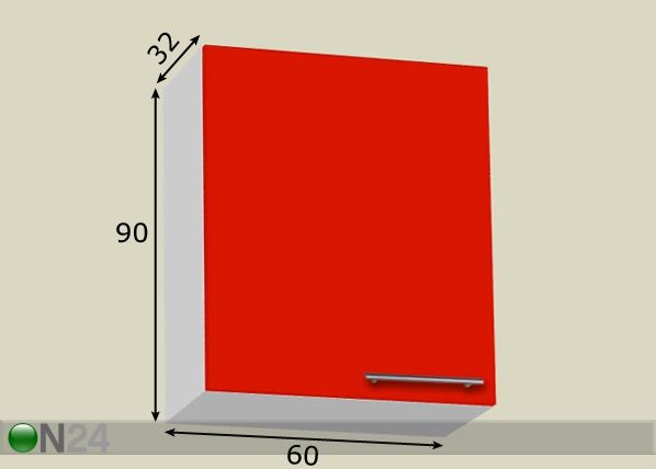 Верхний кухонный шкаф 60 cm размеры