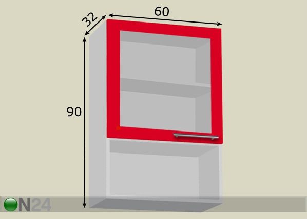 Верхний кухонный шкаф 60 cm размеры