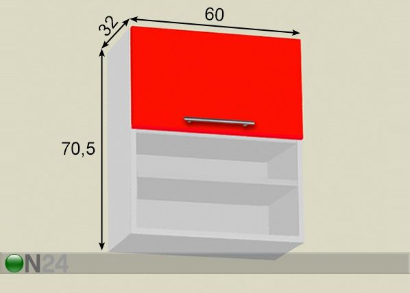 Верхний кухонный шкаф h70,5 cm 60 cm размеры