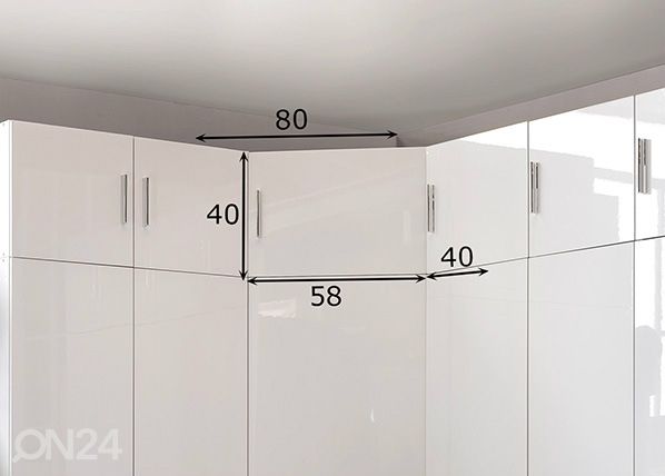 Верхний угловой шкаф Malta 507 размеры