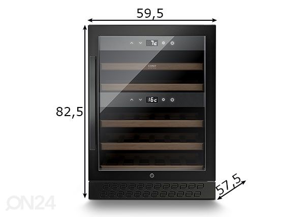 Винный холодильник CASO WineChef Pro 40 Black, 773 размеры