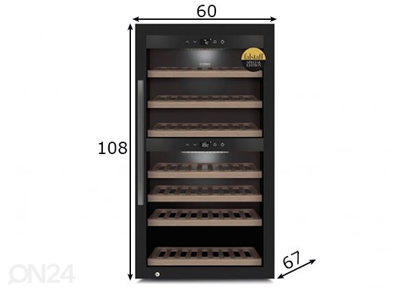 Винный холодильник Caso WineExclusive 66 Smart, 726 размеры