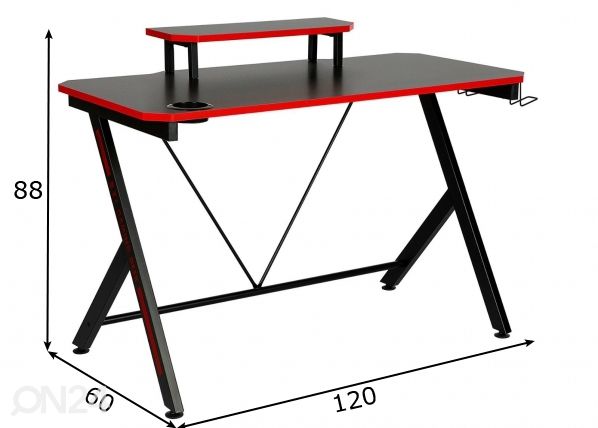 Геймерский стол 120 cm размеры