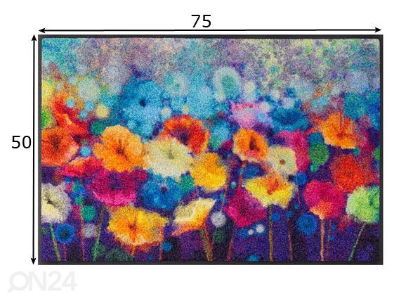 Дверной коврик Flowerlover 50x75 см размеры
