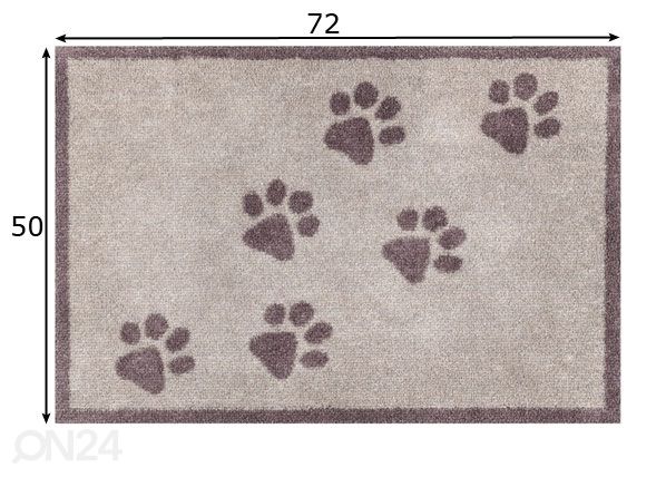 Дверной коврик Paws 50x72 см размеры