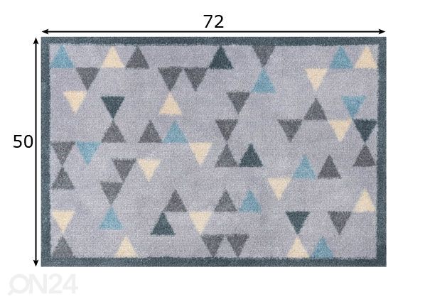 Дверной коврик Triangles 50x72 см размеры