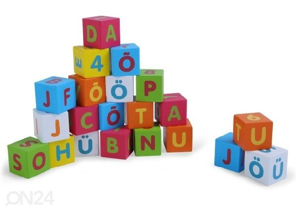 Деревянные кубики с буквами на эстонском языке 3,5 см
