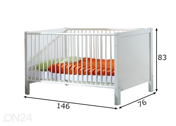 Детская кроватка Filou 70x140 cm размеры