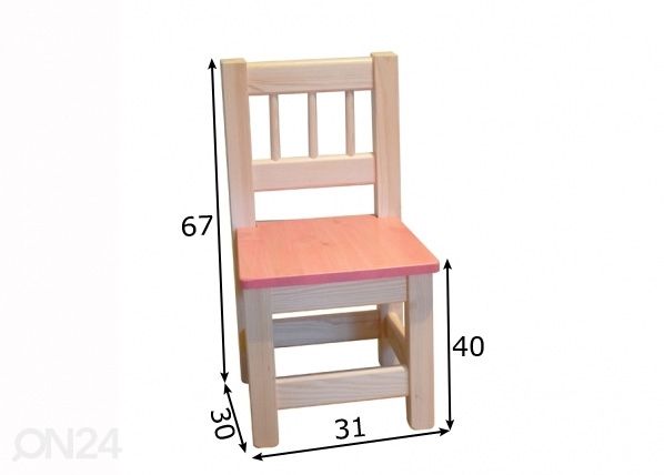 Детский стул h 65/40 cm размеры