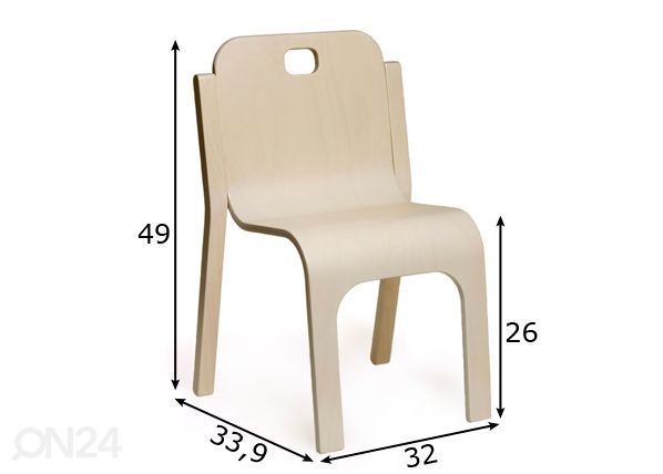 Детский стул Tommy 1 h49 см размеры