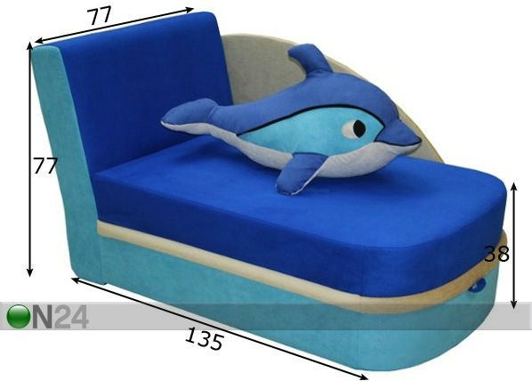 Диван-кровать с ящиком для белья Дельфин размеры