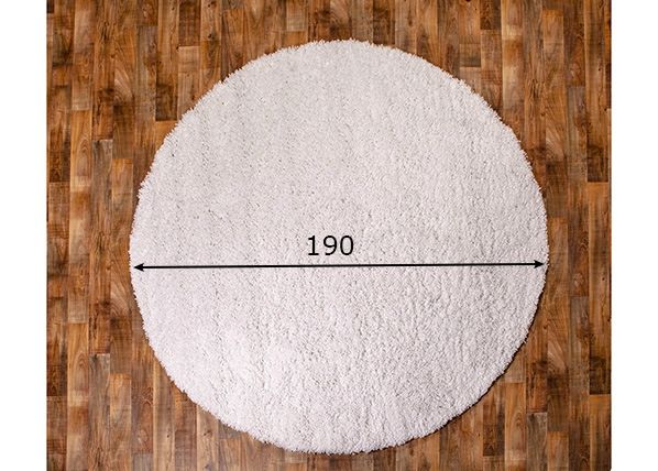 Длинношёрстый ковёр Ø190 cm размеры