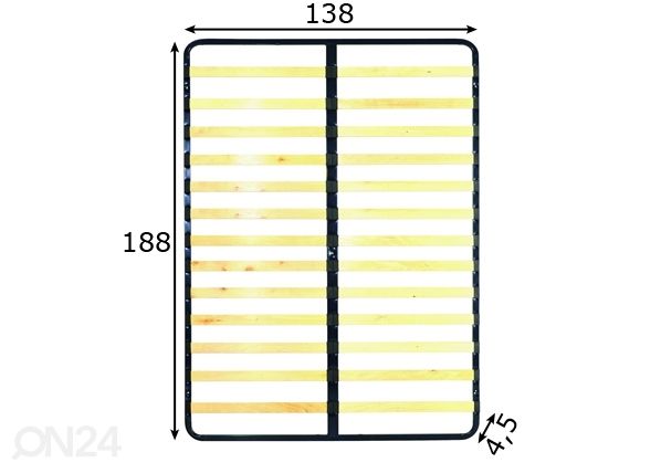 Дно кровати с металлической рамой 140x190 cm размеры