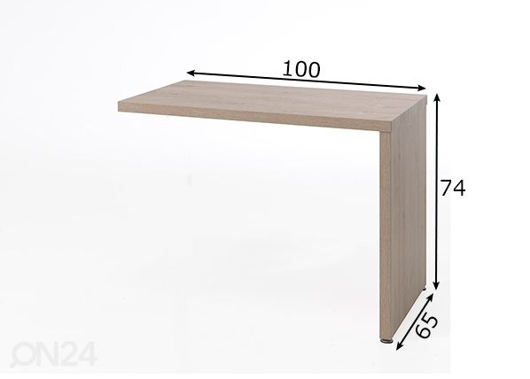 Дополнительный стол Alto размеры