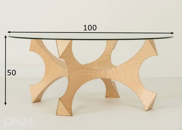 Журнальный / обеденный стол Nemo Ø 100 cm размеры