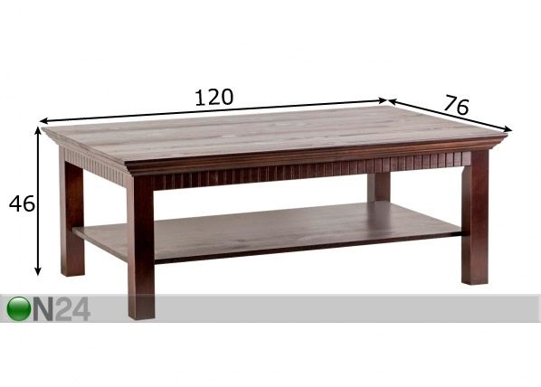 Журнальный стол 120x76 cm размеры