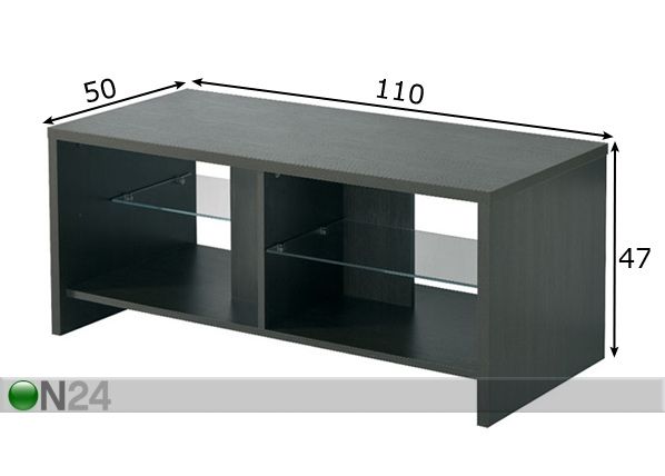 Журнальный стол Legato 110x50 cm размеры
