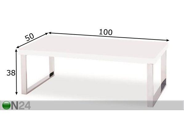 Журнальный стол Malaga 100x50 cm размеры