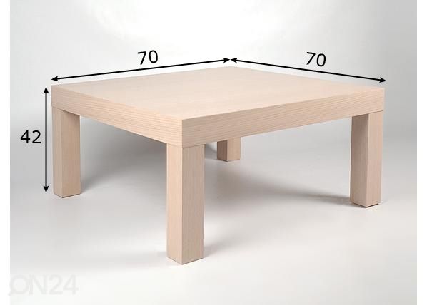 Журнальный стол Ruut 70x70 cm размеры