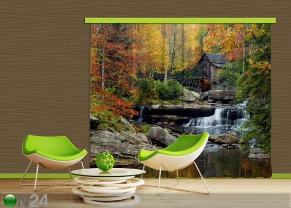 Затемняющее фотошторы Watermill in autumn 280x245 см