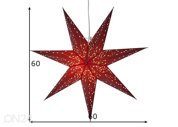 Звезда Galaxy 60 см, красная размеры