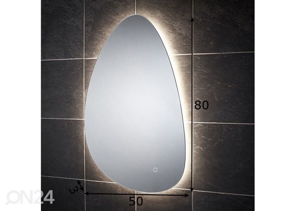 Зеркало с LED подсветкой Mistral размеры