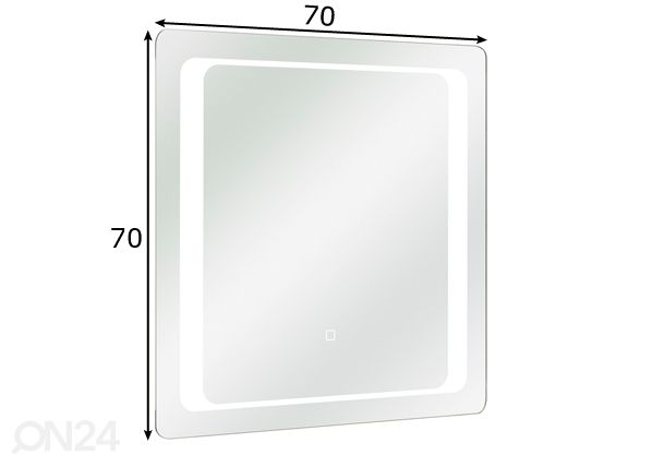 Зеркало с LED-светильником 21 размеры