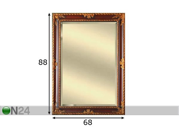 Зеркало Avola Brown 68x88 см размеры