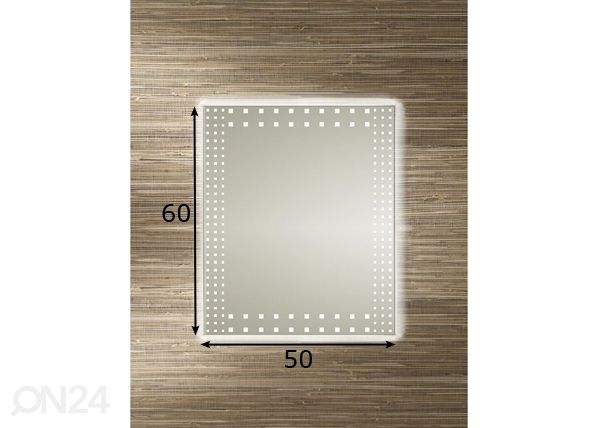 Зеркало Rock LED 50x60 cm размеры