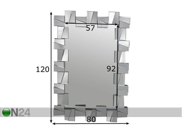 Зеркало Square 120x80 cm размеры