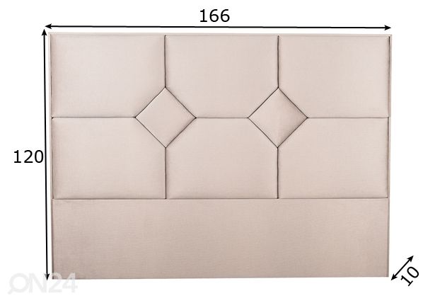 Изголовье кровати с текстильной обивкой Mosaiik 166x120x10 cm размеры