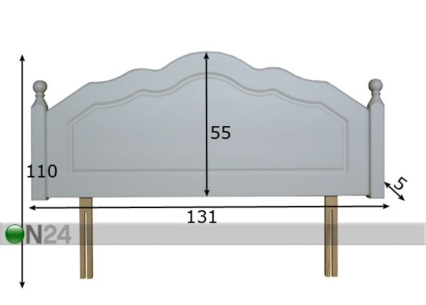 Изголовье кровати Corrib 120 cm размеры