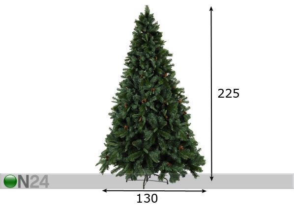 Искусственная елка с шишками Toronto 225cm размеры