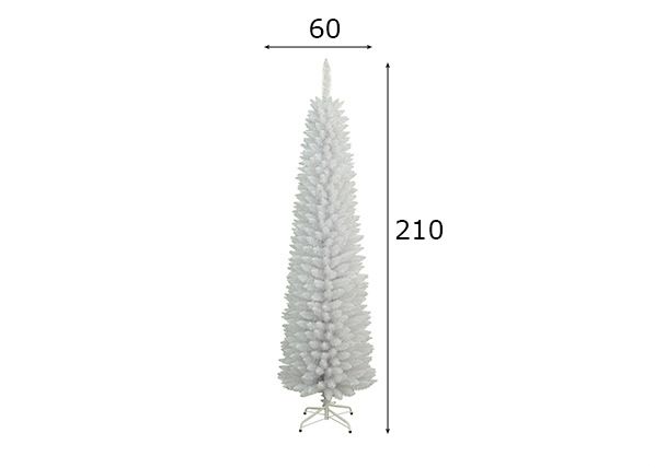 Искусственная ёлка Slim 210 см белая размеры