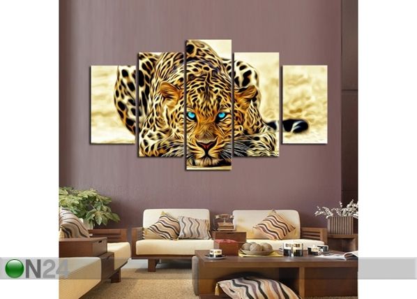 Картина из 5-частей Leopard 160x80 cm