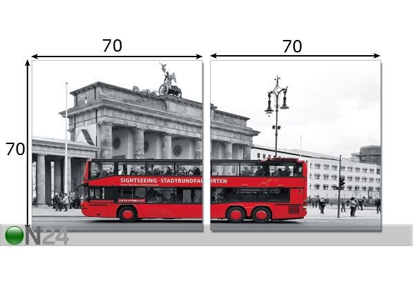 Картина Bus 70x140 cm размеры