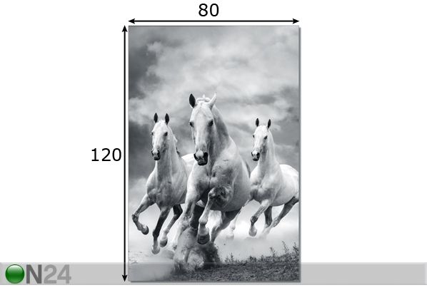 Картина Horses 120x80 cm размеры