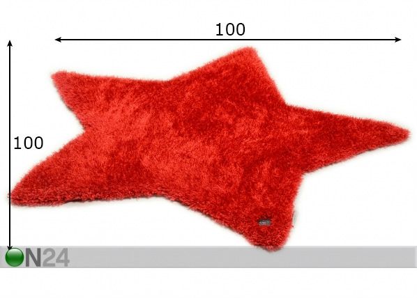 Ковер с длинным ворсом Soft Uni Star 100x100 см размеры