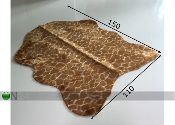 Ковёр с узором животного Коричневый жираф 110x150cm размеры