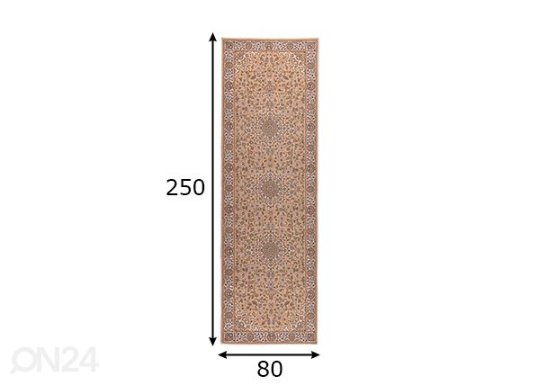 Ковер Dolna, 80x250 см песочный размеры