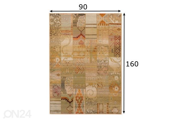 Ковёр Gabiro Mosaik 90x160 cm размеры