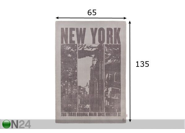 Ковер New York 65x135 cм размеры