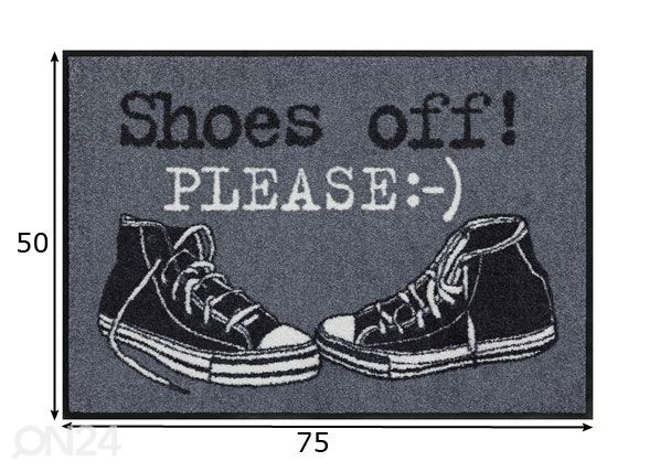 Ковер Shoes off Please 50x75 cm размеры