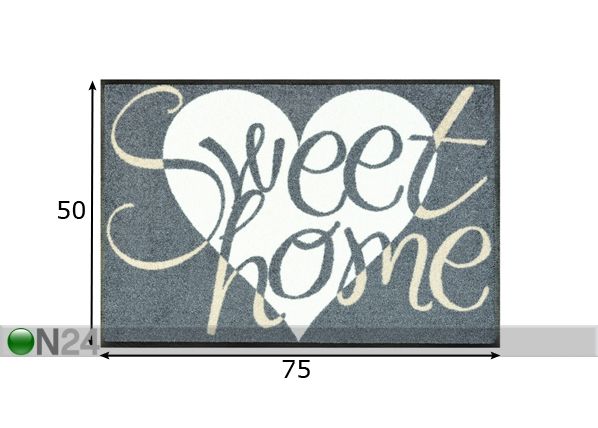 Ковер Sweet Letters 50x75 см размеры